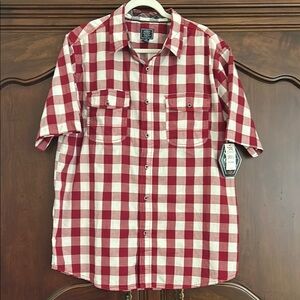 Red and White Checkered Men's Shirt